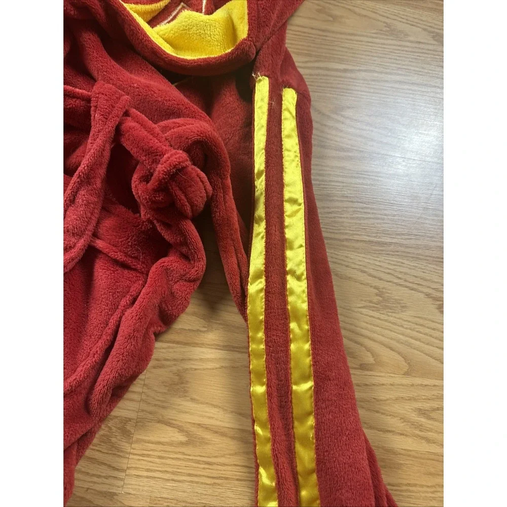 Harry Potter Gryffindor Embroidered Plush Hood Robe Unisex One Size Red/Yellow